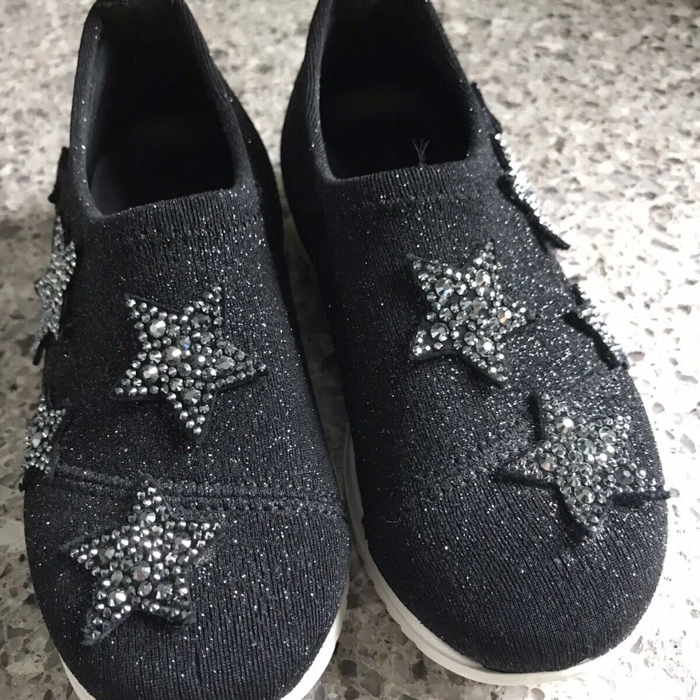 Giuseppe Zanotti Girls Natalie Stars Crystal Slip On Sneakers EU 26 US 9.5